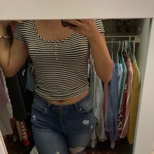 Striped crop top